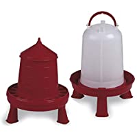 Los mejores  - FINCA CASAREJO Pack comedero y Bebedero Grande con Patas para gallinas y Todo Tipo de Aves